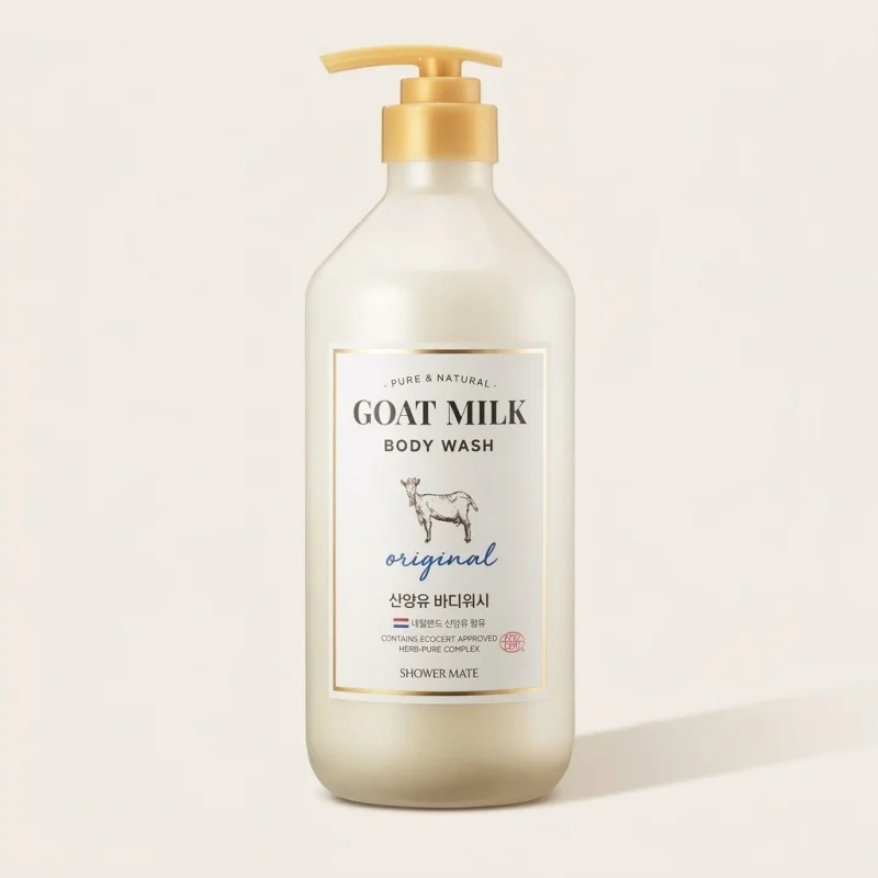 SHOWER MATE Goat Milk Body Wash Original 800ml - Moisturizing Skin Care - Main Image