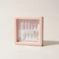 Handcrafted Ombre Gel Press-On Nails with Rhinestones - Medium Almond 3