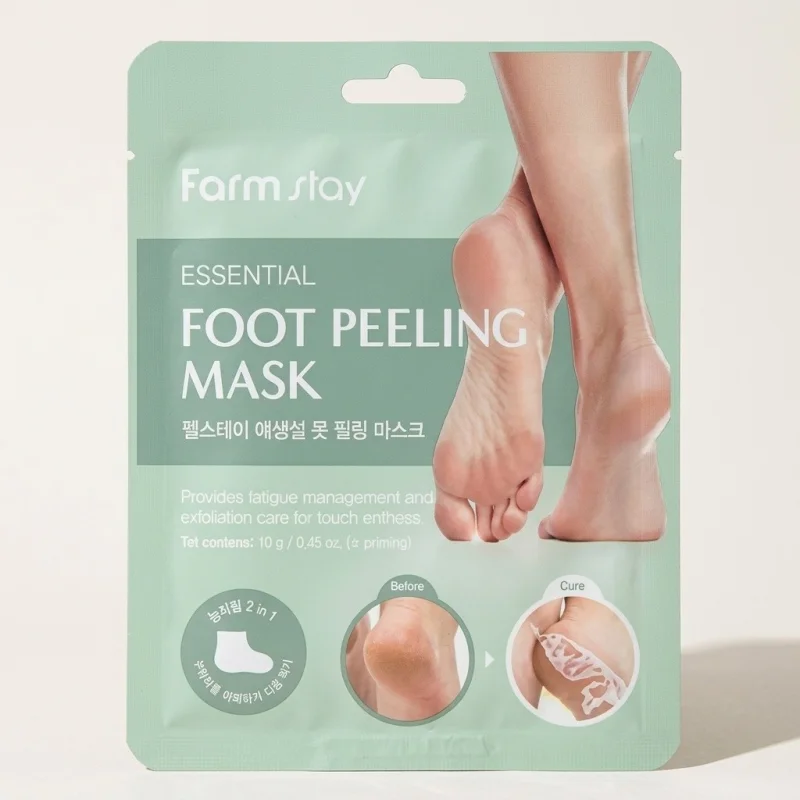 Farmstay Essential Foot Peeling Mask - Exfoliating Callus Care, 1 Pair - Main Image