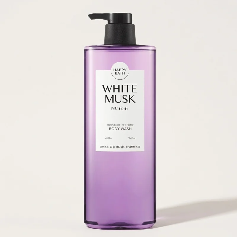 HAPPY BATH White Musk Body Wash 760g - pH Balanced & Moisturizing Care - Main Image