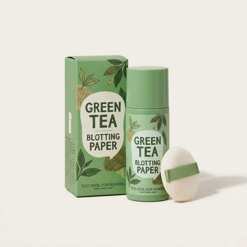 TOO COOL FOR SCHOOL Green Tea Blotting Paper - Oil Control Sheets - Main Image