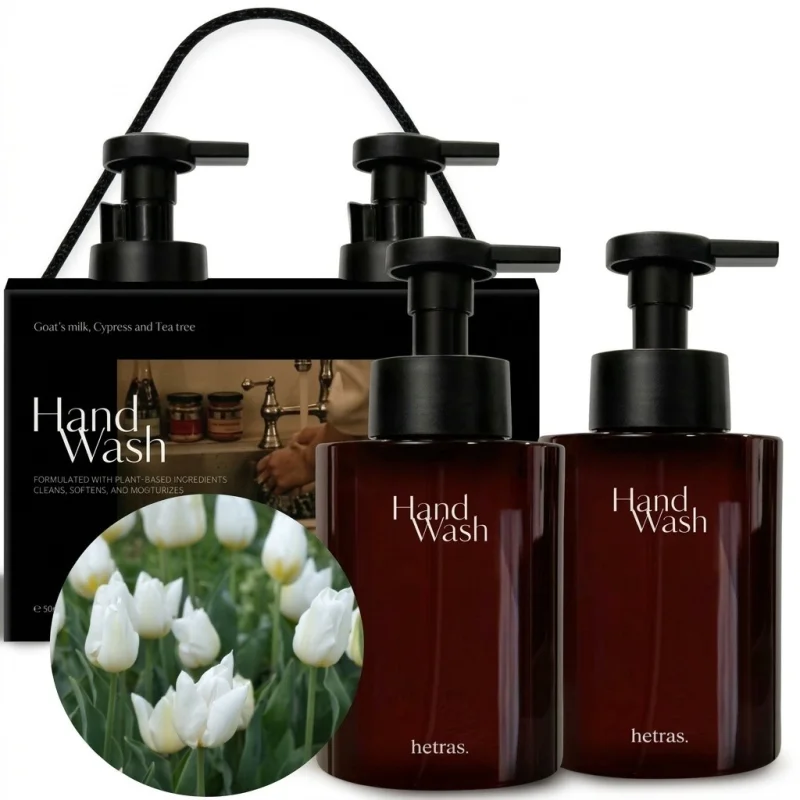 Hetras Perfumed Bubble Hand Wash Set - La Tulip Scent - Foam Soap Duo - Main Image