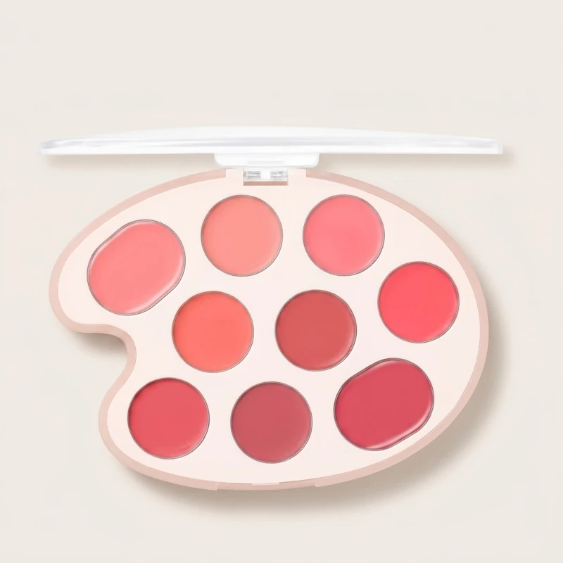 Dasique Mood Painting Lip & Cheek Palette 02 Coral Coloring - 9-Color Palette - Main Image