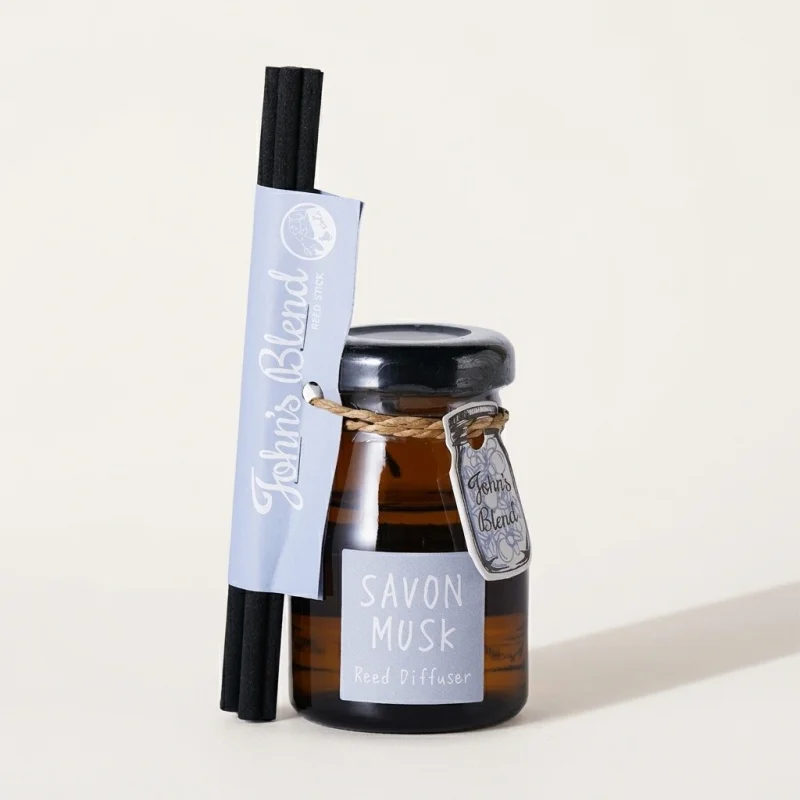 John's Blend Savon Musk Reed Diffuser 50ml - Fresh Home Fragrance - Main Image