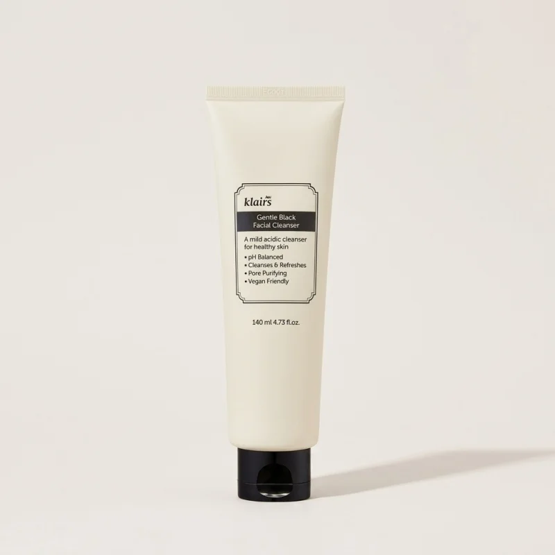 Dear, Klairs Gentle Black Facial Cleanser 140ml - pH Balanced Mild Foam - Main Image