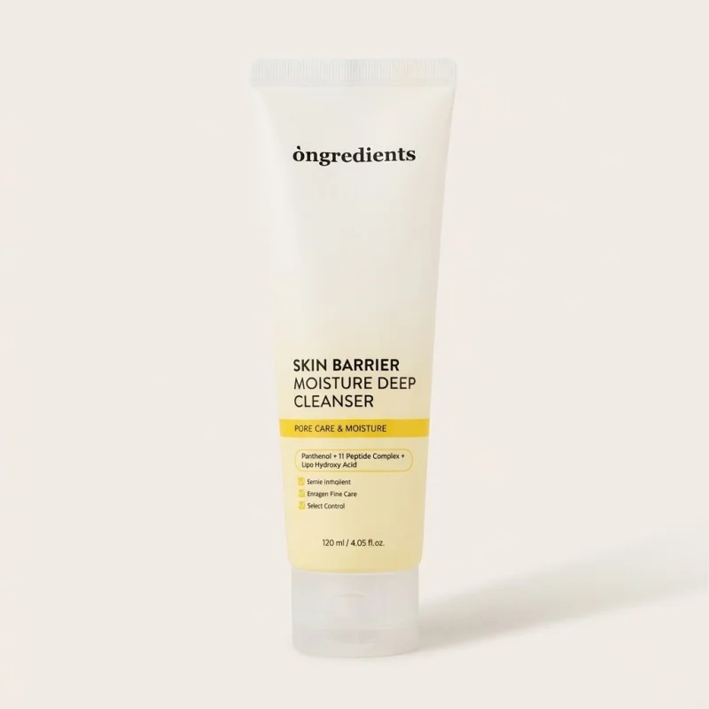 ONGREDIENTS Skin Barrier Moisture Deep Cleanser, Gentle Vegan Pore Care 120ml - Main Image