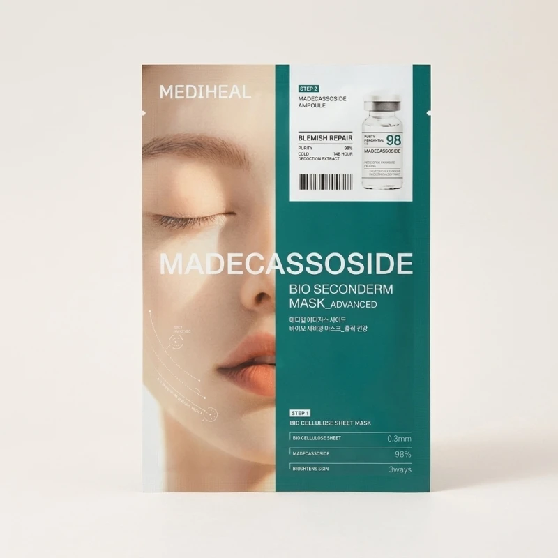 MEDIHEAL Madecassoside Bio Seconderm Mask - Soothing & Repairing Treatment (4pk) - Main Image
