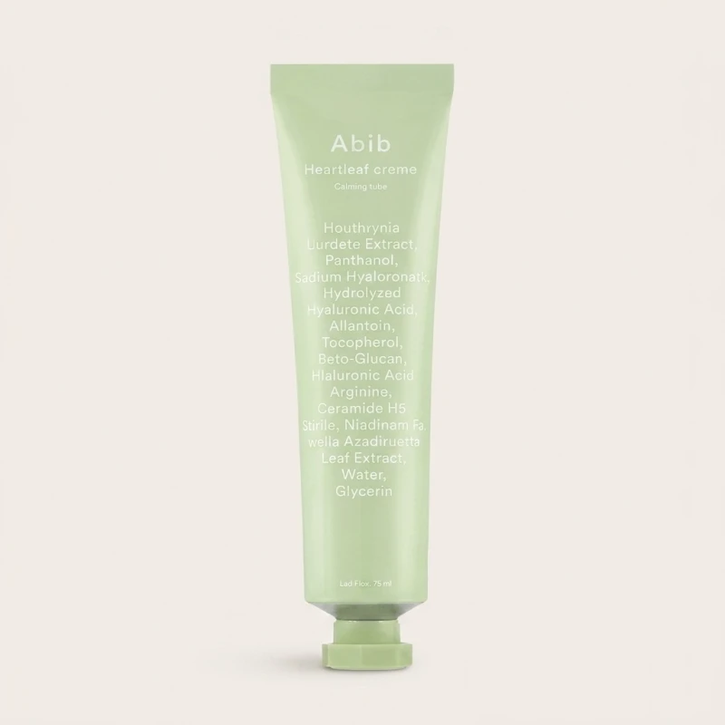 Abib Heartleaf Cream Calming Tube 75ml - Hydrating Soothing Face Cream - Main Image