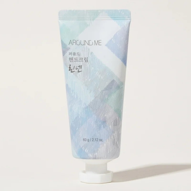 AROUND ME Perfume Hand Cream Linen 60g - Fresh Scent Hydrating Moisturizer - Main Image
