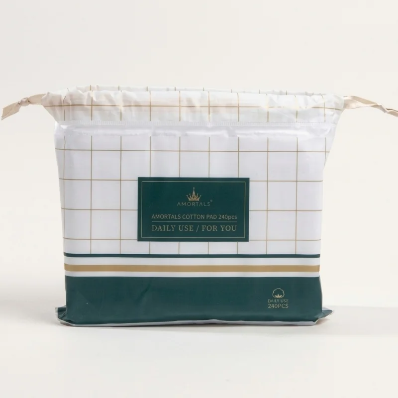 AMORTALS Premium Soft Cotton Pads for Skincare and Makeup Removal, 240pcs - Main Image