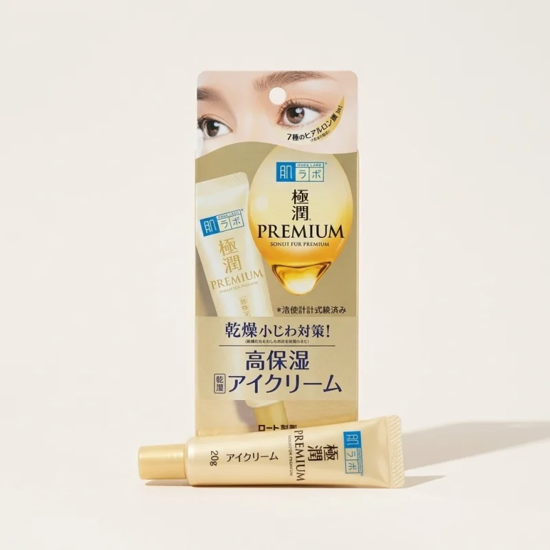ROHTO Hada Labo Gokujyun Premium Eye Cream 20g - Rich Hyaluronic Hydration - Main Image