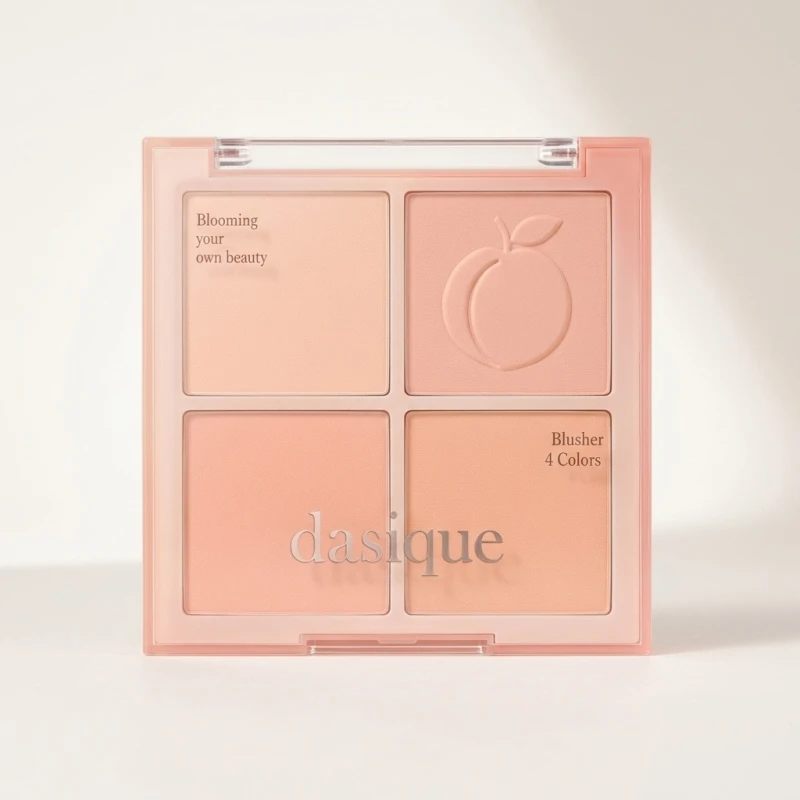 Dasique Blending Mood Cheek 03 Peach Blending - 4 Color Matte Blush Palette - Main Image