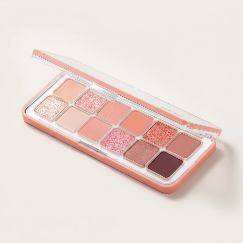 CLIO Pro Eye Palette Air 09 Peach Mate Apple - 12 Color Warm Tone Eyeshadow - Main Image