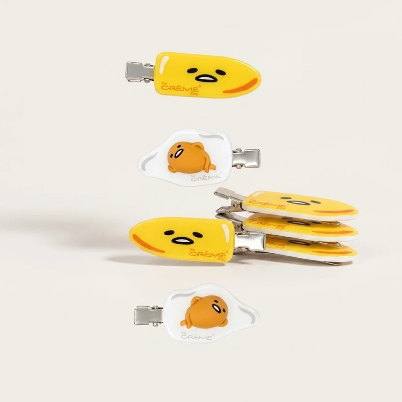 The Crème Shop x Sanrio Gudetama Hair Clips, Gude Vibes 4-Piece Set - Main Image