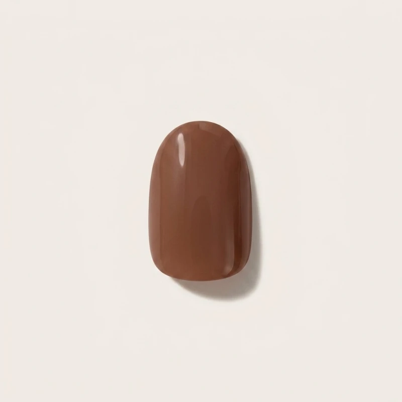 OHORA N Tint Brick Semicured Gel Nail Strips - Deep Red Brick Tint Finish - Main Image