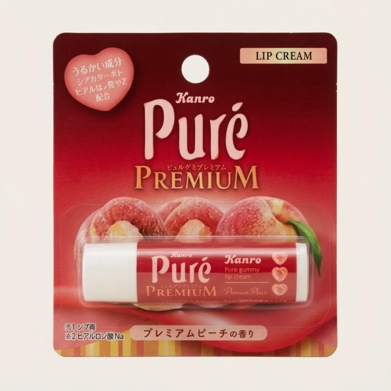 Kanro Puré Premium Gummy Lip Cream - Premium Peach Scent with Shea Butter - Main Image