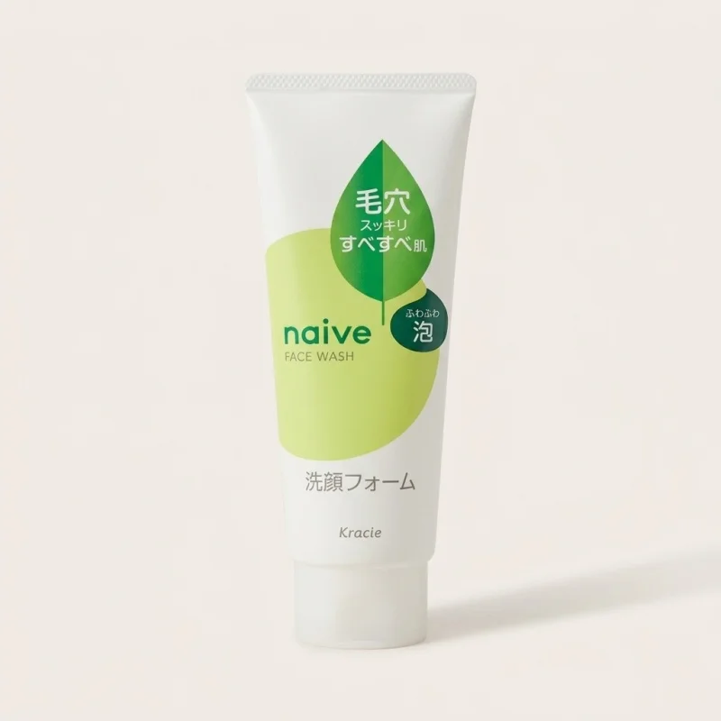 Kracie Naive Face Wash Foam with Tea Leaf Extract for Pore Care, 130g - Main Image