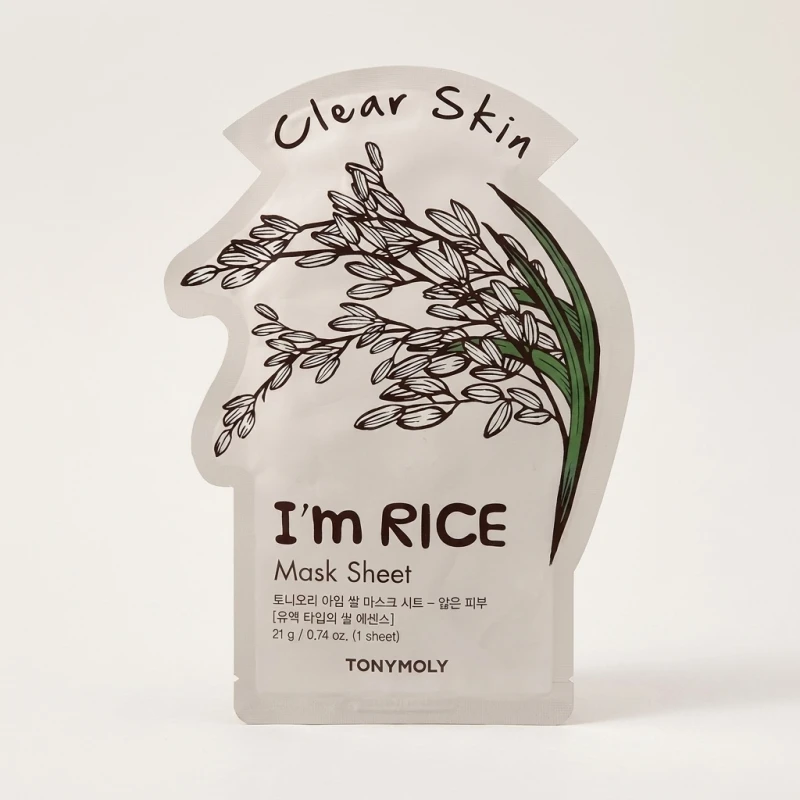 TONYMOLY I'm Real Rice Mask Sheet - Clear Skin Clarifying Face Mask - Main Image