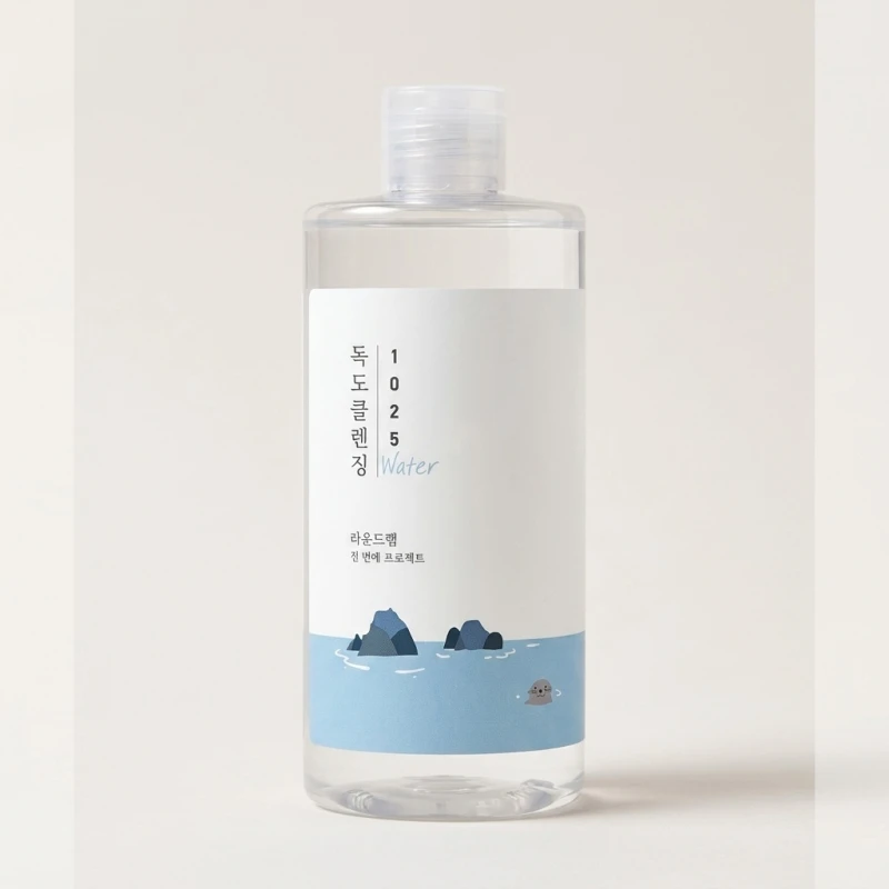 Round Lab 1025 Dokdo Cleansing Water 400ml - Gentle Micellar Makeup Remover - Main Image