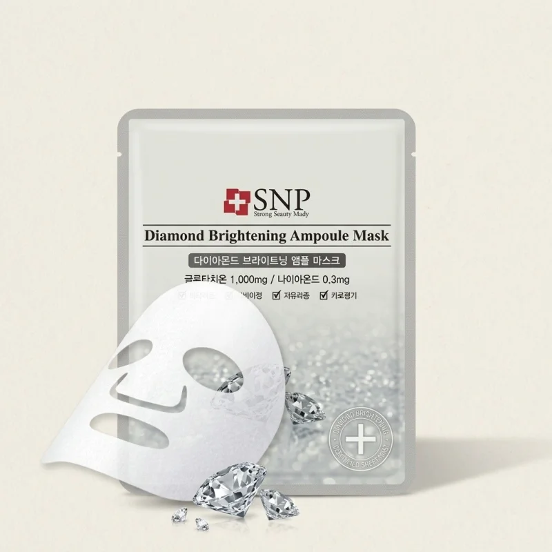 SNP Diamond Brightening Ampoule Mask, 10 Count – Radiant Skin & Hydration - Main Image