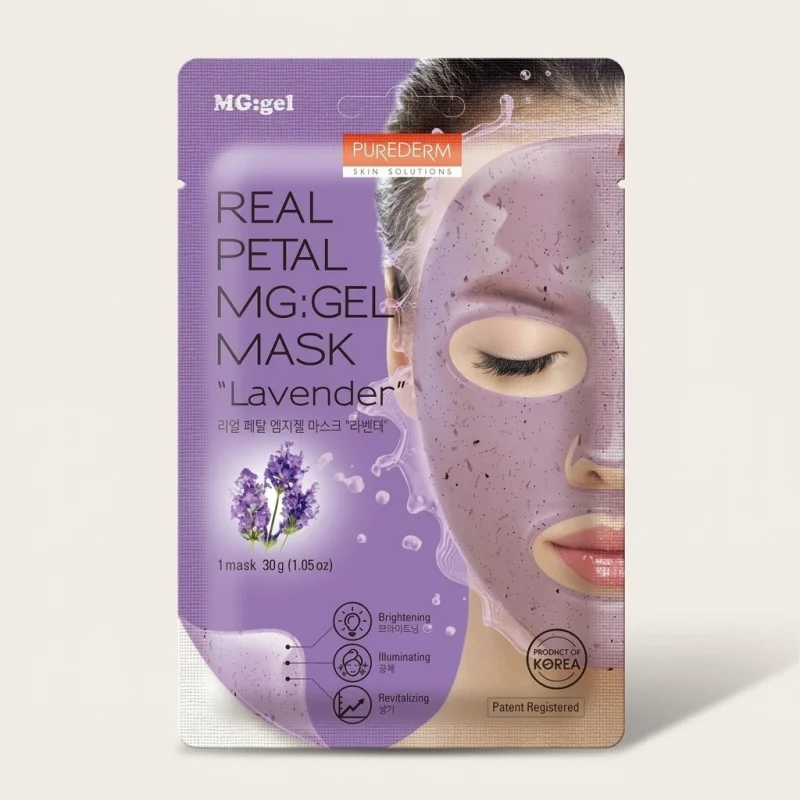 PUREDERM Real Petal MG Gel Mask Lavender - Brightening & Revitalizing - Main Image