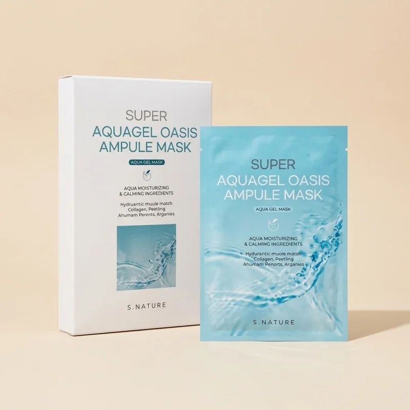S NATURE Super Aquagel Oasis Ampule Mask - Hydrating Facial Sheet (5 Pack) - Main Image