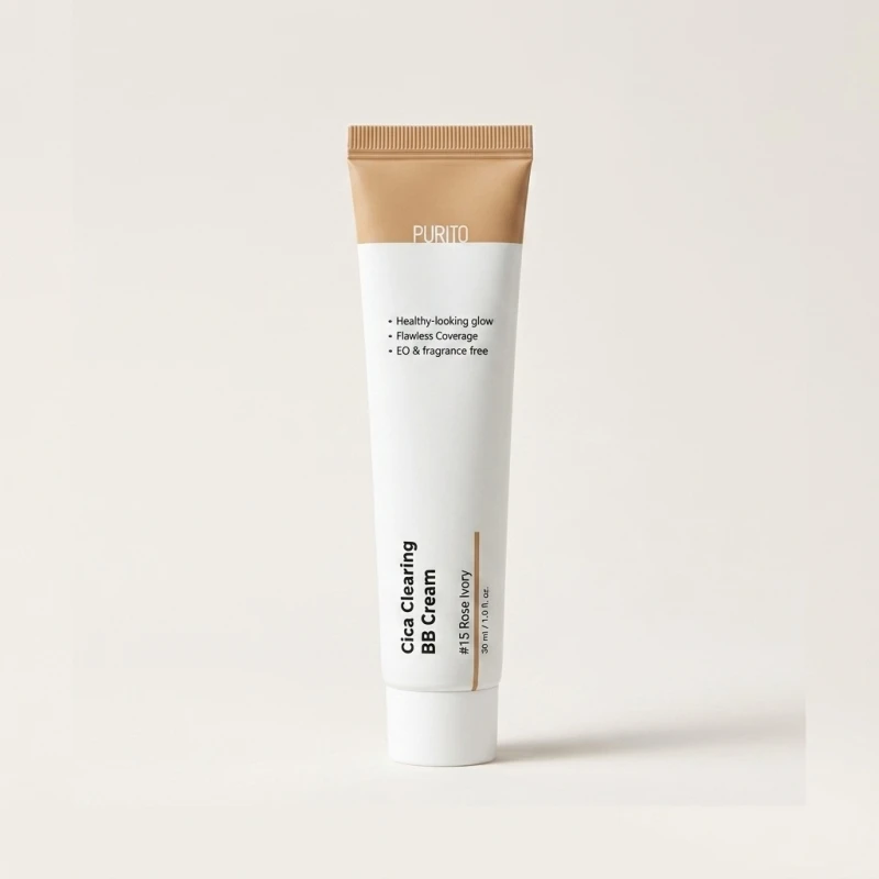 PURITO Cica Clearing BB Cream #15 Rose Ivory - Fragrance-Free Formula 30ml - Main Image