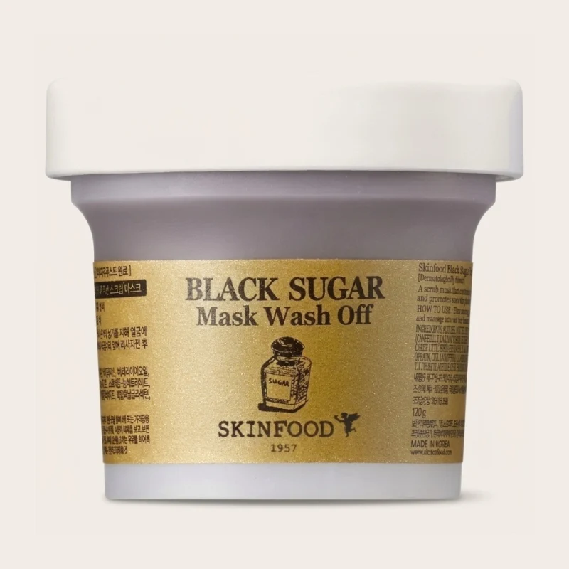 SKINFOOD Black Sugar Mask Wash Off 120g - Exfoliating Face Scrub and Mask - Main Image
