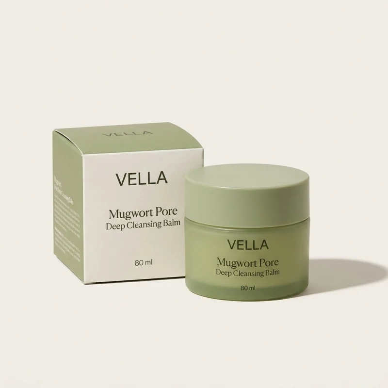 VELLA Mugwort Pore Deep Cleansing Balm 80 ml - Gentle Makeup Remover - Main Image