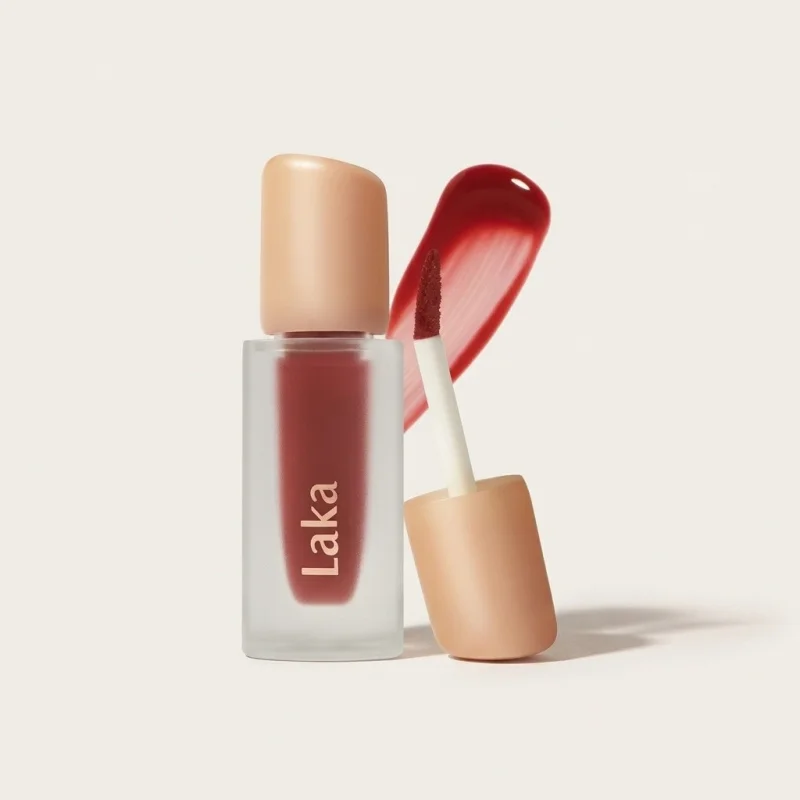 Laka Fruity Glam Tint 104 Cherry | Vegan High-Shine Moisturizing Lip Glow - Main Image
