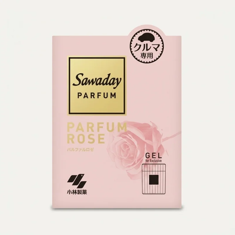 Kobayashi Sawaday Parfum Rose Car Air Freshener - Premium Fragrance Gel - Main Image