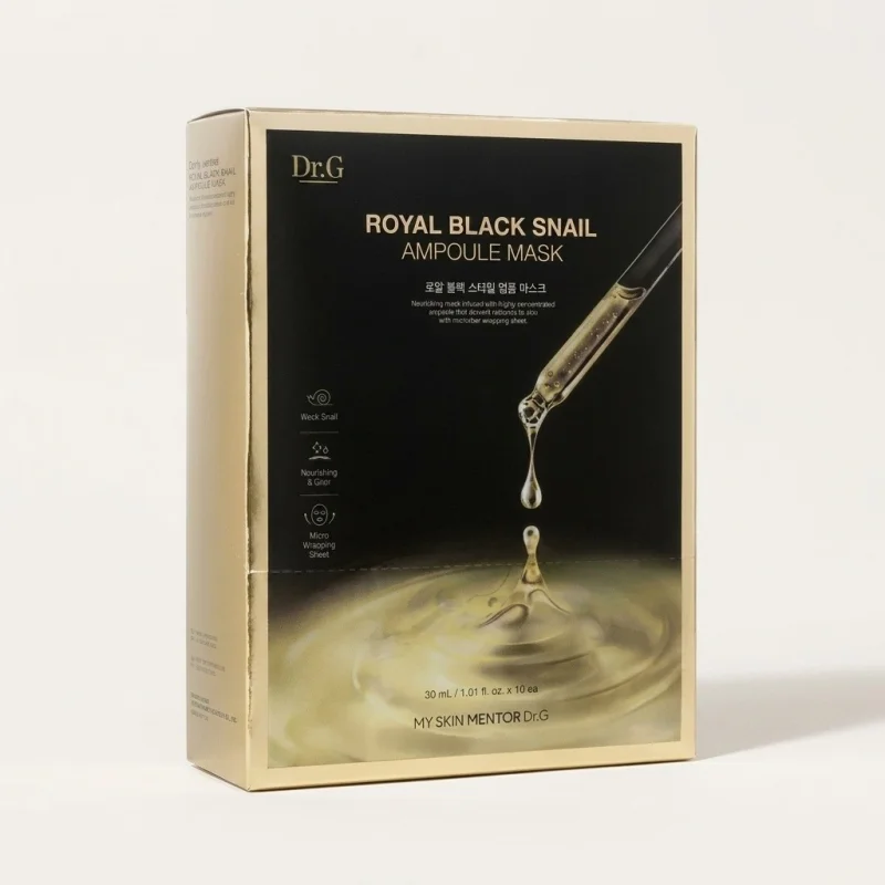 Dr.G Royal Black Snail Ampoule Mask - Elasticity & Nourishing 10-Pack - Main Image