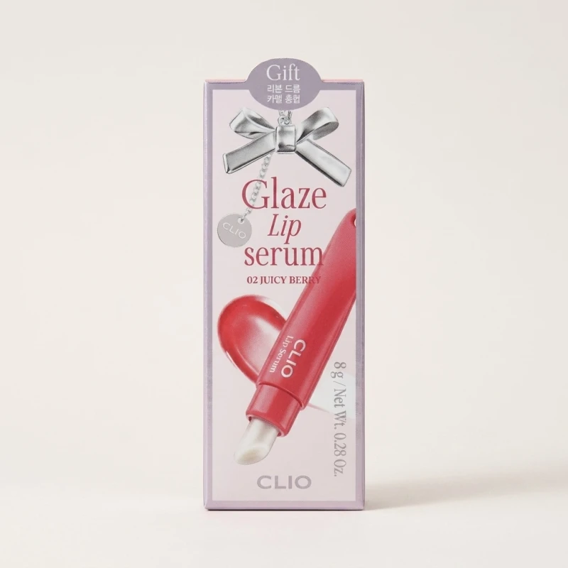 CLIO Glaze Lip Serum 02 Juicy Berry - High Shine Hydrating Lip Tint - Main Image