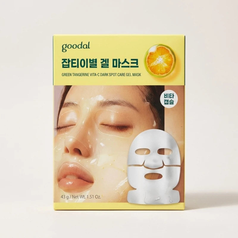 GOODAL Green Tangerine Vita C Dark Spot Care Gel Mask, 5 Sheets - Main Image