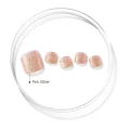OHORA P Diamant Semicured Gel Pedicure - Rose Gold Glitter French Tip 3