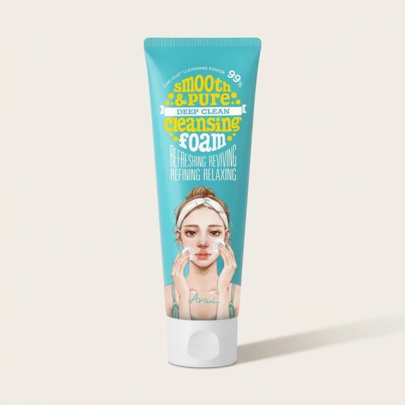 Ariul Smooth & Pure Deep Clean Cleansing Foam 120ml - Gentle Daily Face Wash - Main Image