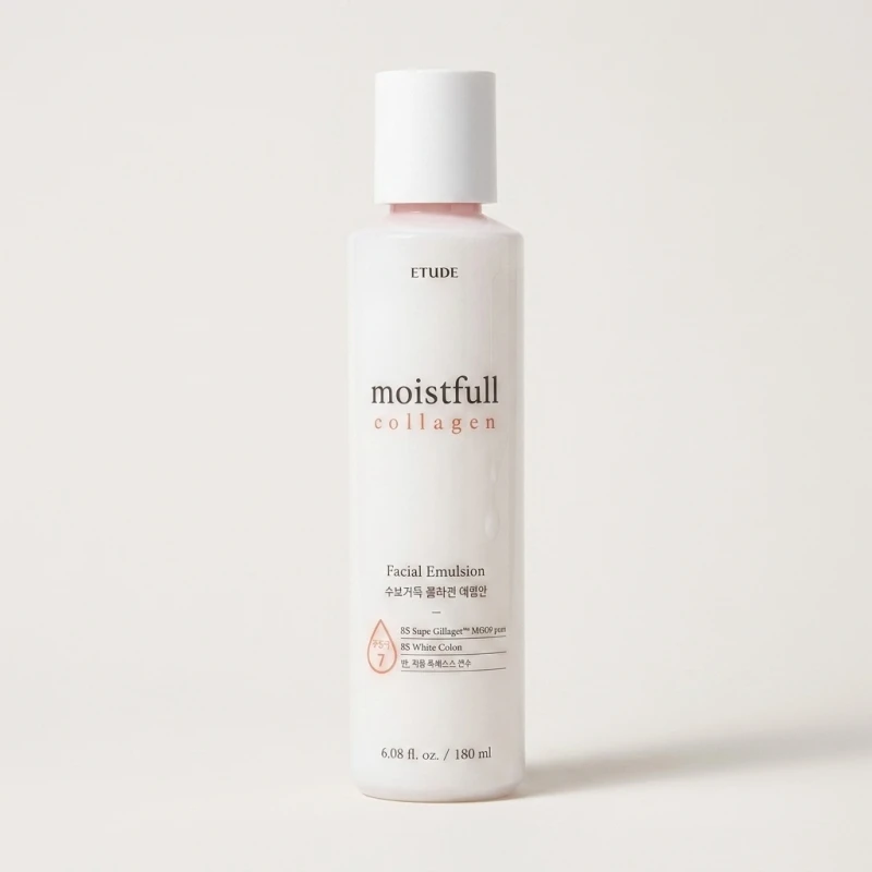 ETUDE Moistfull Collagen Emulsion 180ml - Hydrating Milky Facial Lotion - Main Image