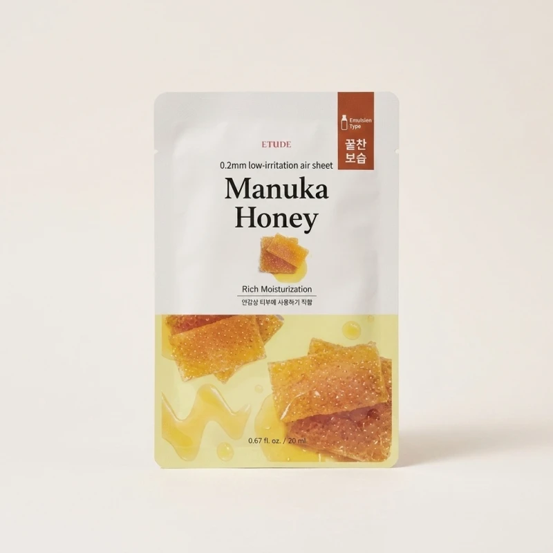 ETUDE 0.2mm Therapy Air Mask Manuka Honey - Rich Moisturizing Face Mask - Main Image