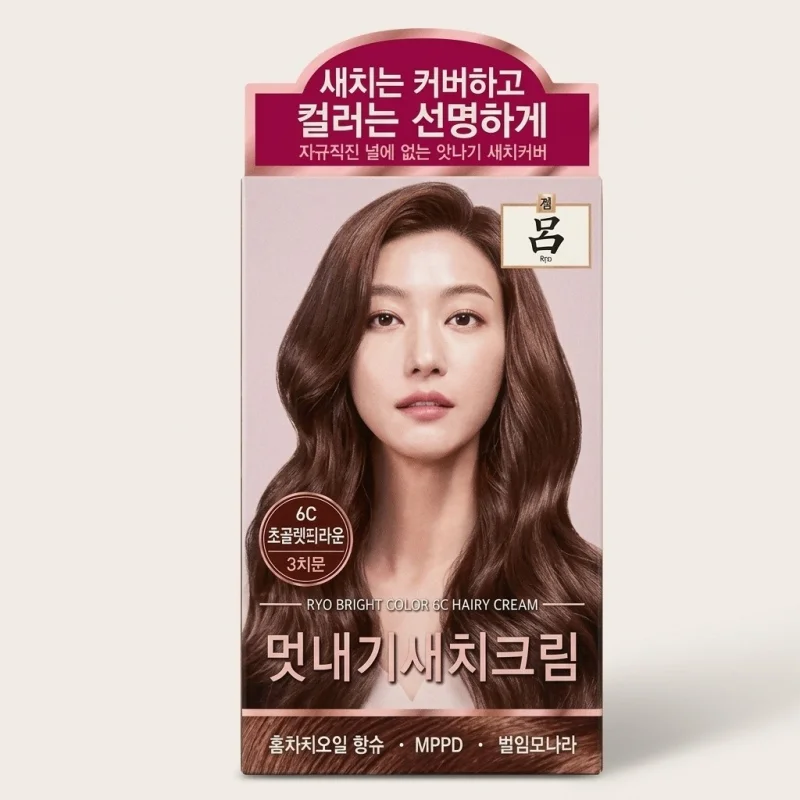RYO Bright Color Hairdye Cream 6C Choco Brown - Grey Coverage & Vivid Shine - Main Image