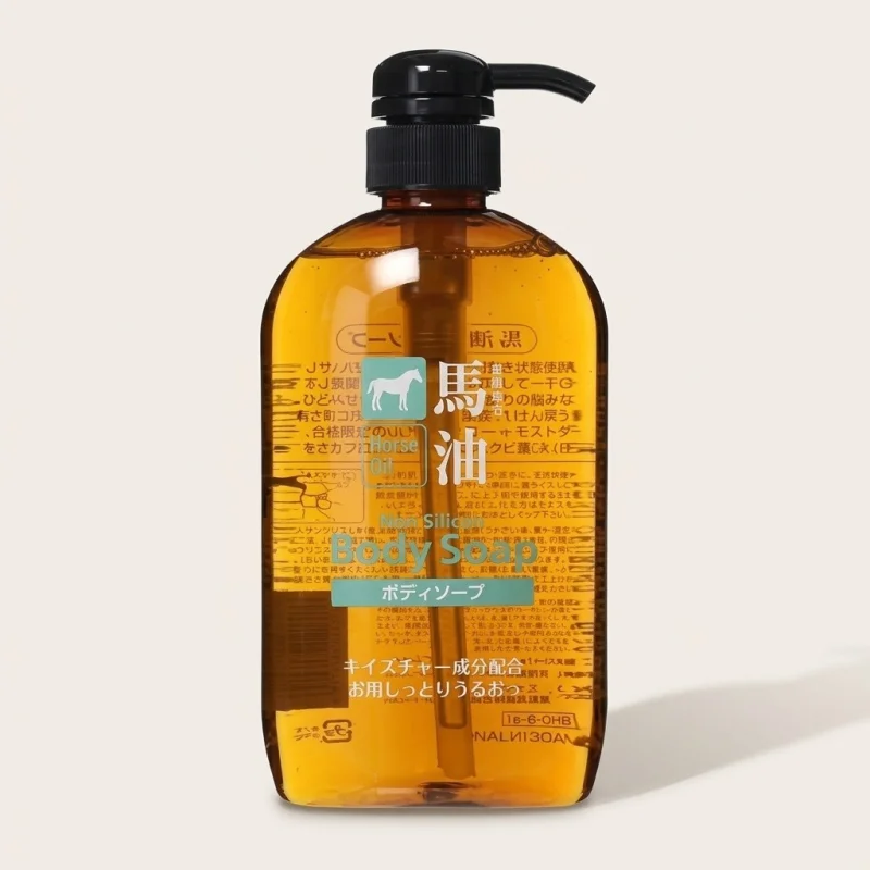 Kumano Yushi Horse Oil Moisturizing Body Soap, Silicon-Free, 600ml - Main Image