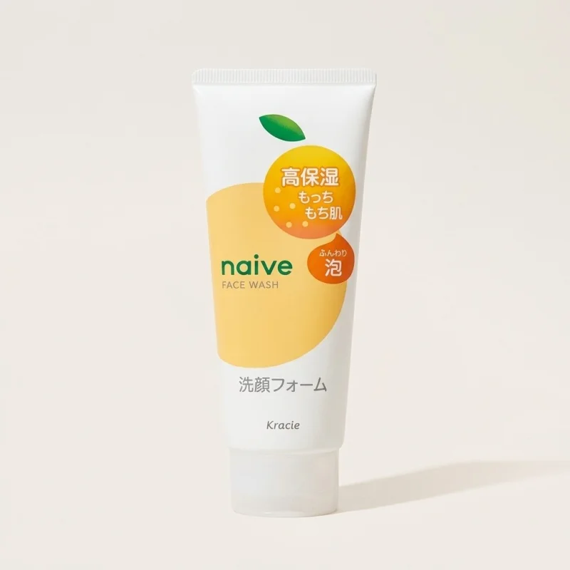 Kracie Naive Face Wash Foam, Yuzu Ceramide for Moist Bouncy Skin - Main Image