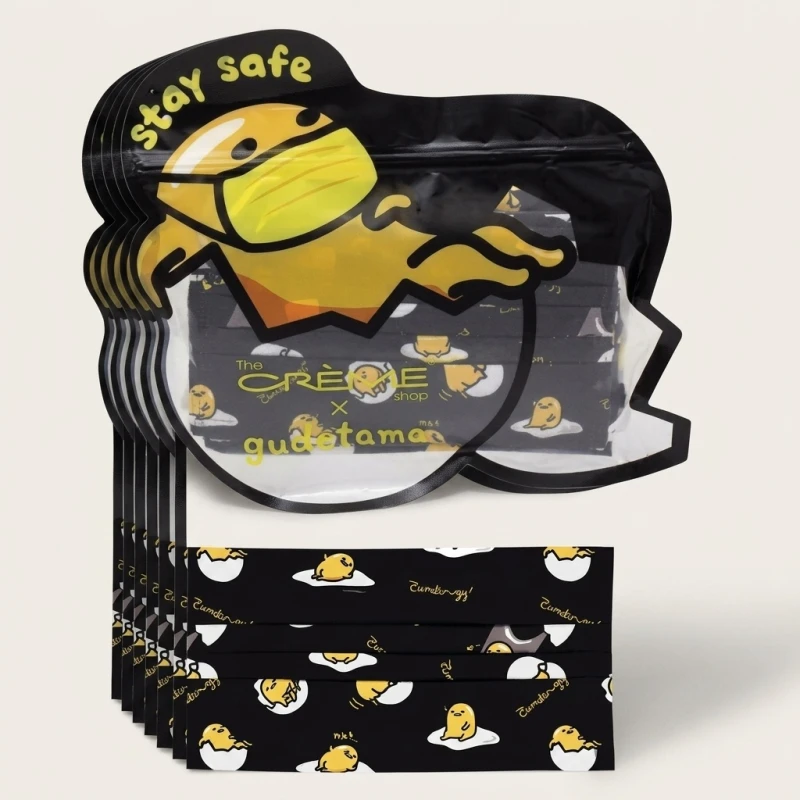 The Crème Shop x Sanrio Gudetama Disposable Protective Face Masks, 10 Pack - Main Image