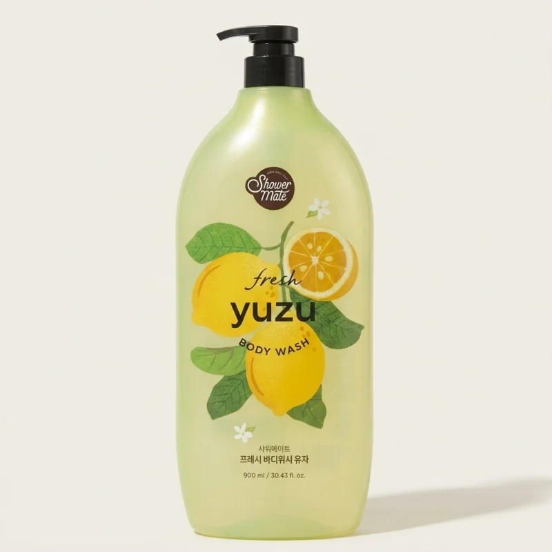 SHOWER MATE Fresh Yuzu Body Wash 1.2kg - Refreshing Citrus Cleanser - Main Image