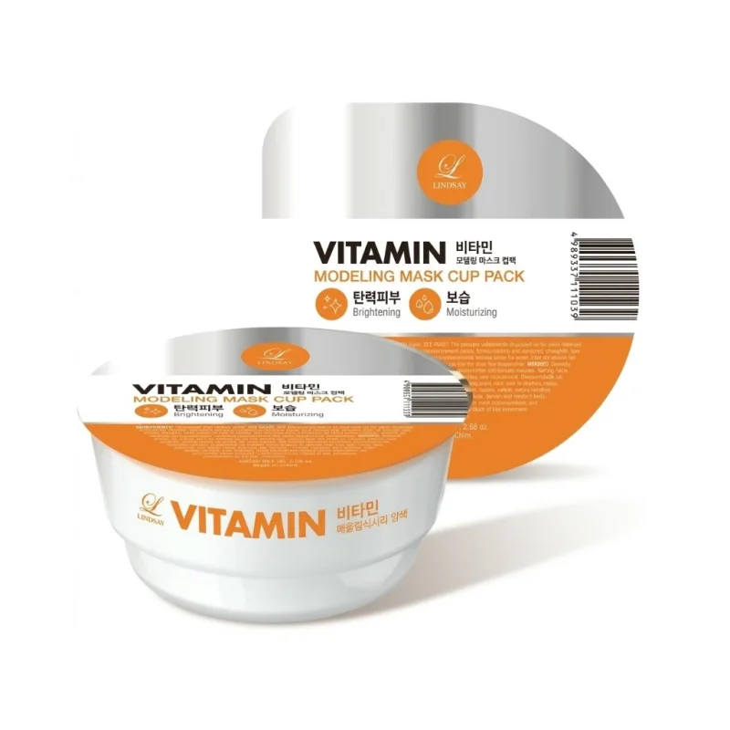 LINDSAY Vitamin Modeling Mask Cup Pack - Brightening & Hydrating Care - Main Image