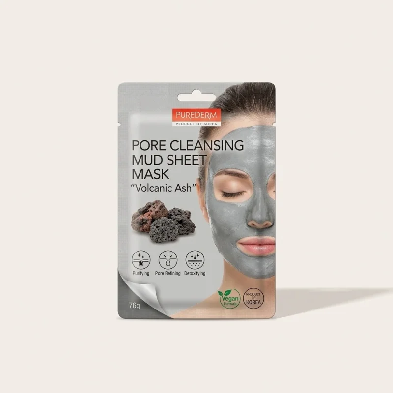 Purederm Pore Cleansing Mud Sheet Mask with Volcanic Ash, 15g - Main Image