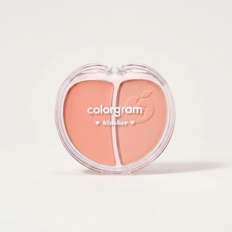 COLORGRAM Tintin Dory Duo Blusher 02 Tangerine Duo - Dual Texture Flush - Main Image