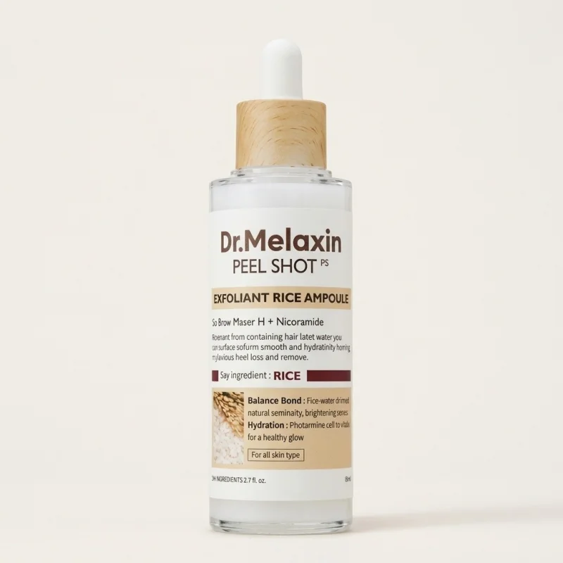 Dr.Melaxin Peel Shot Exfoliant Rice Ampoule 80ml - Brightening & Smoothing - Main Image
