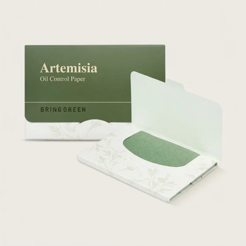 BRINGGREEN Artemisia Oil Control Paper - 70 Sheets Sebum Blotting Sheets - Main Image