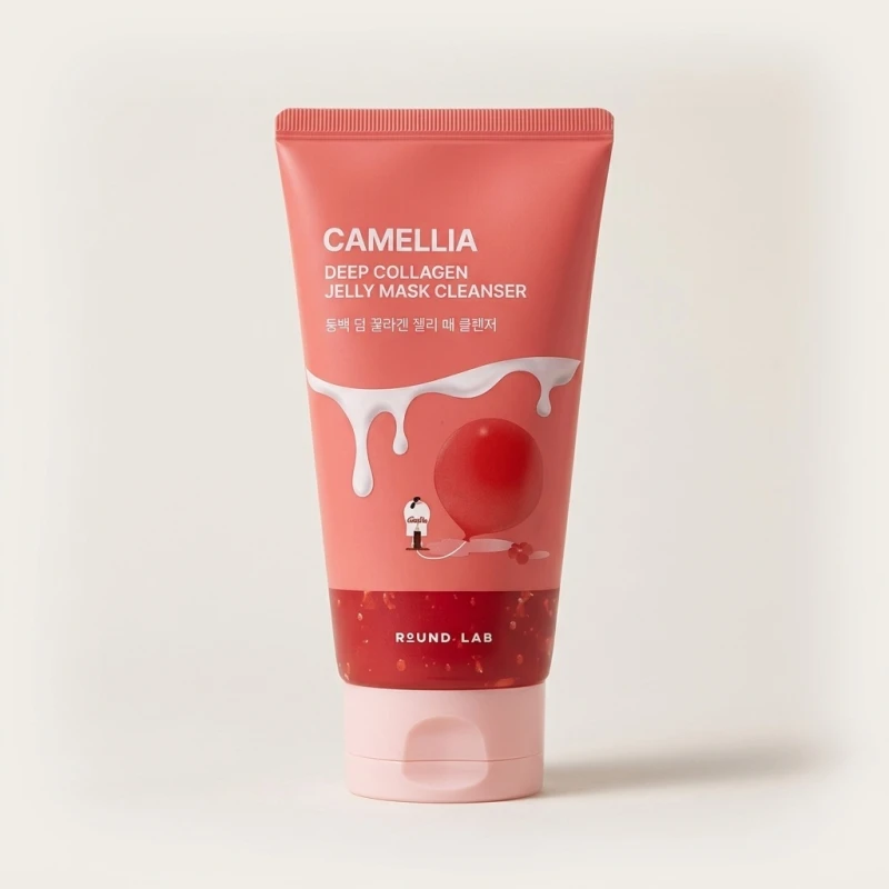 ROUND LAB Camellia Deep Collagen Jelly Mask Cleanser 150ml - Hydrating Wash - Main Image