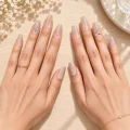 Elegant Semicured Gel Nail Strips with 3D Bows and Silver Glitter 2